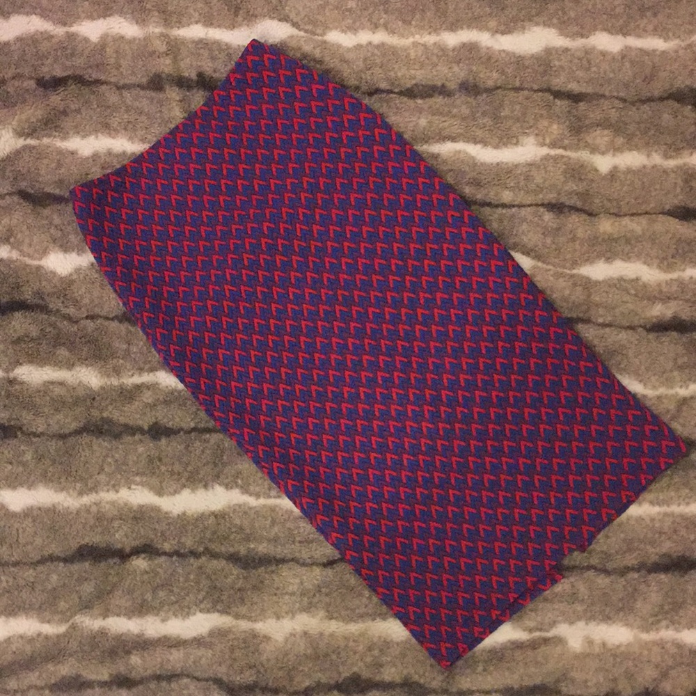 Red and Blue Pattern Skirt